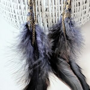 Elegant Feather Drop Earrings